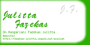 julitta fazekas business card